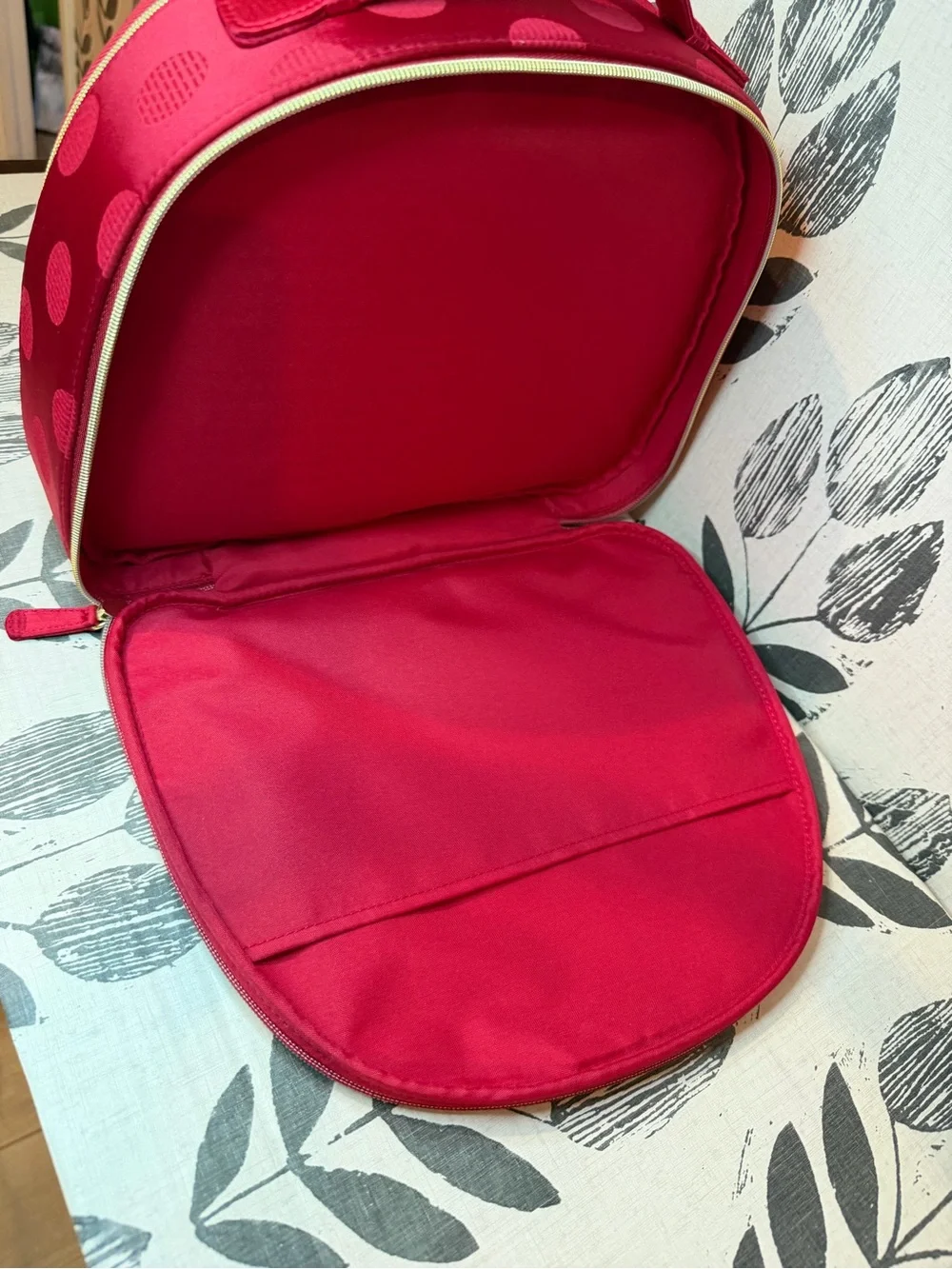 Estée Lauder 2025 Holiday Red Polka Dot Cosmetic Train Case Makeup Bag